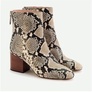 J. Crew Sadie Boots in Snake-Embossed Leather Sz 9.5